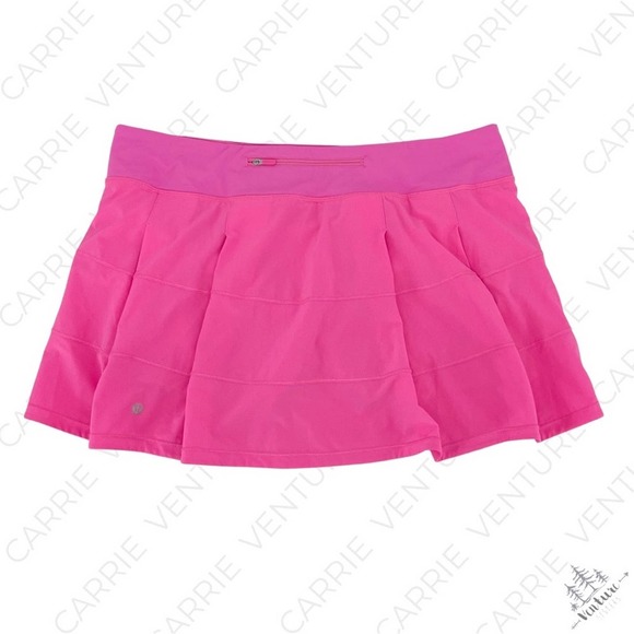 lululemon athletica Dresses & Skirts - Lululemon Tall Pace Rival Skirt Electric Bright Hot Pink Golf Tennis Skort 14